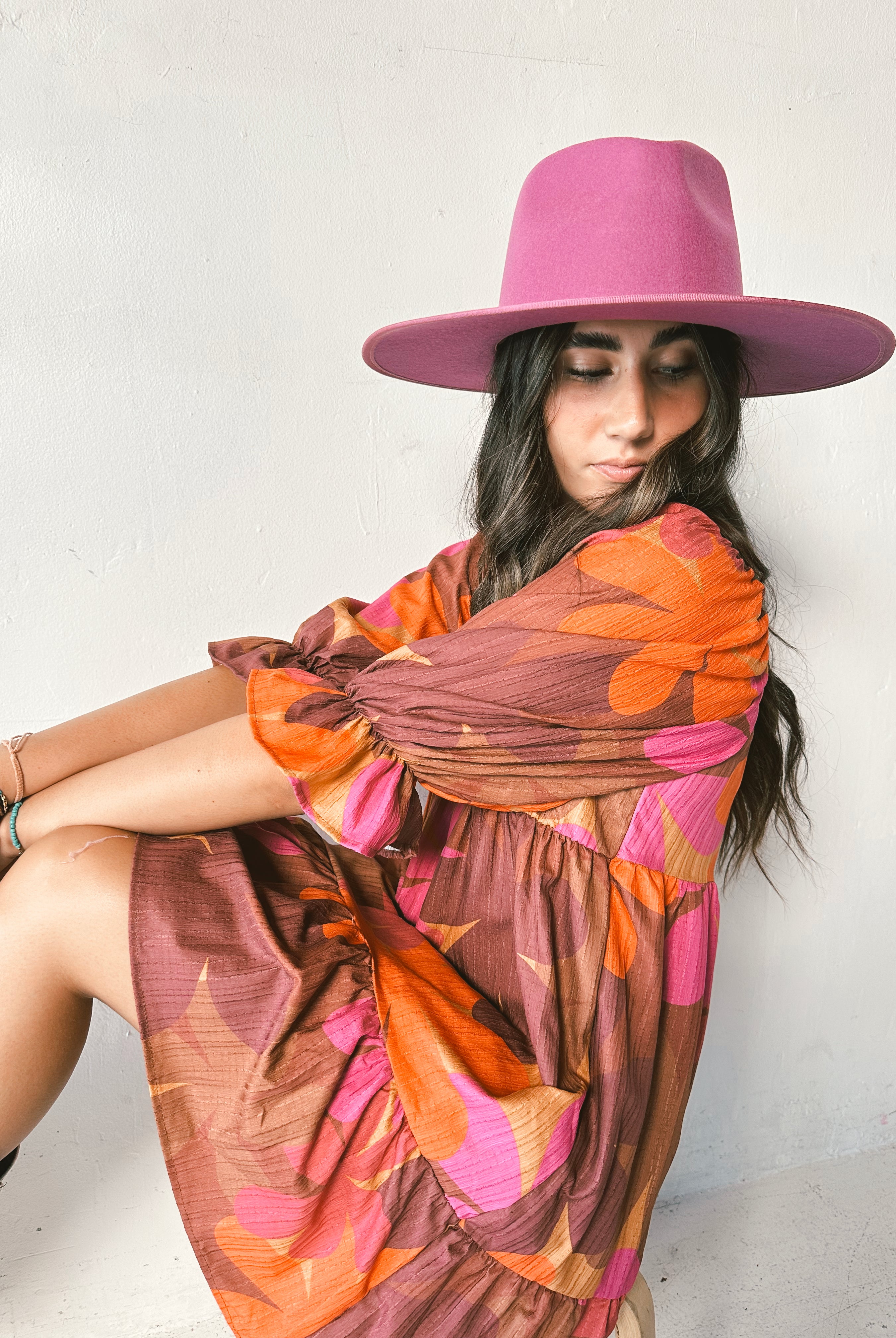 Chesney Retro Floral Babydoll Dress-Golden Desert Boutique-Golden Desert Boutique, Women's Fashion and Accessories located in Surprise, AZ