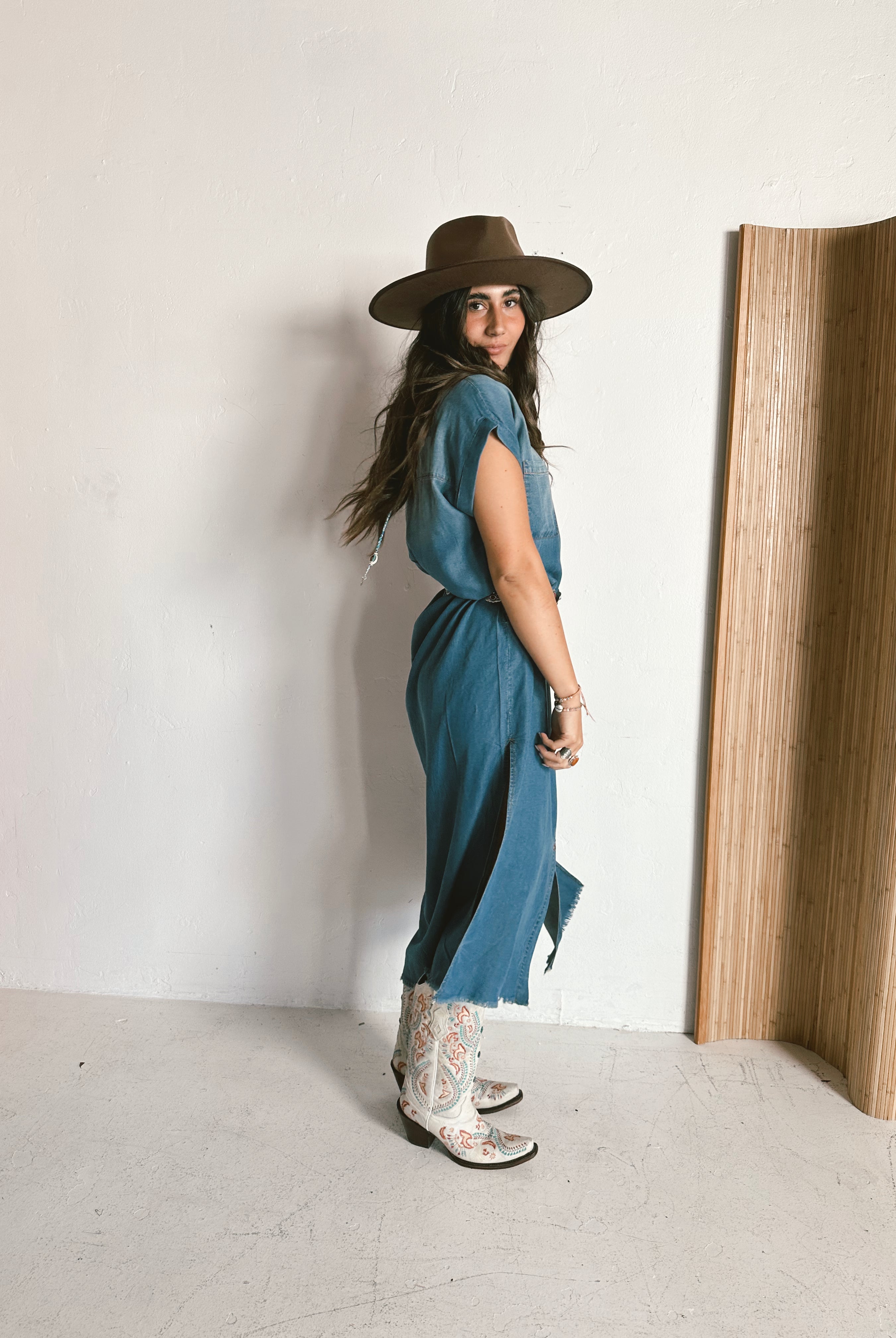Darla Denim Dress-Golden Desert Boutique-Golden Desert Boutique, Women's Fashion and Accessories located in Surprise, AZ