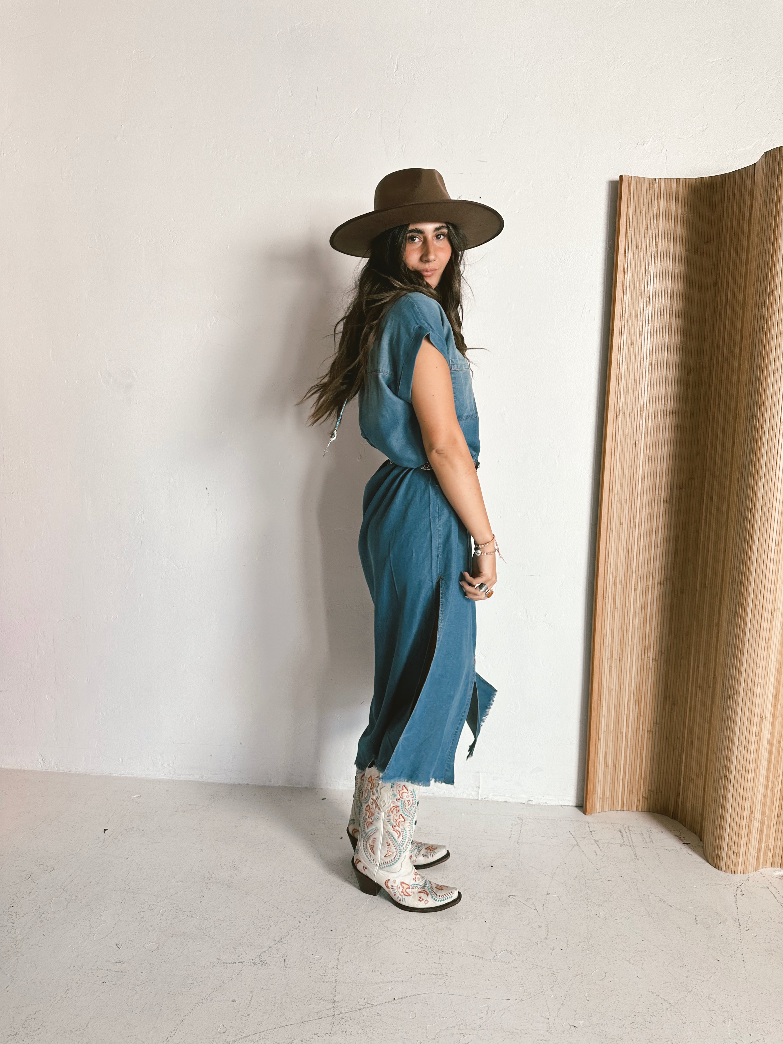 Darla Denim Dress-Golden Desert Boutique-Golden Desert Boutique, Women's Fashion and Accessories located in Surprise, AZ