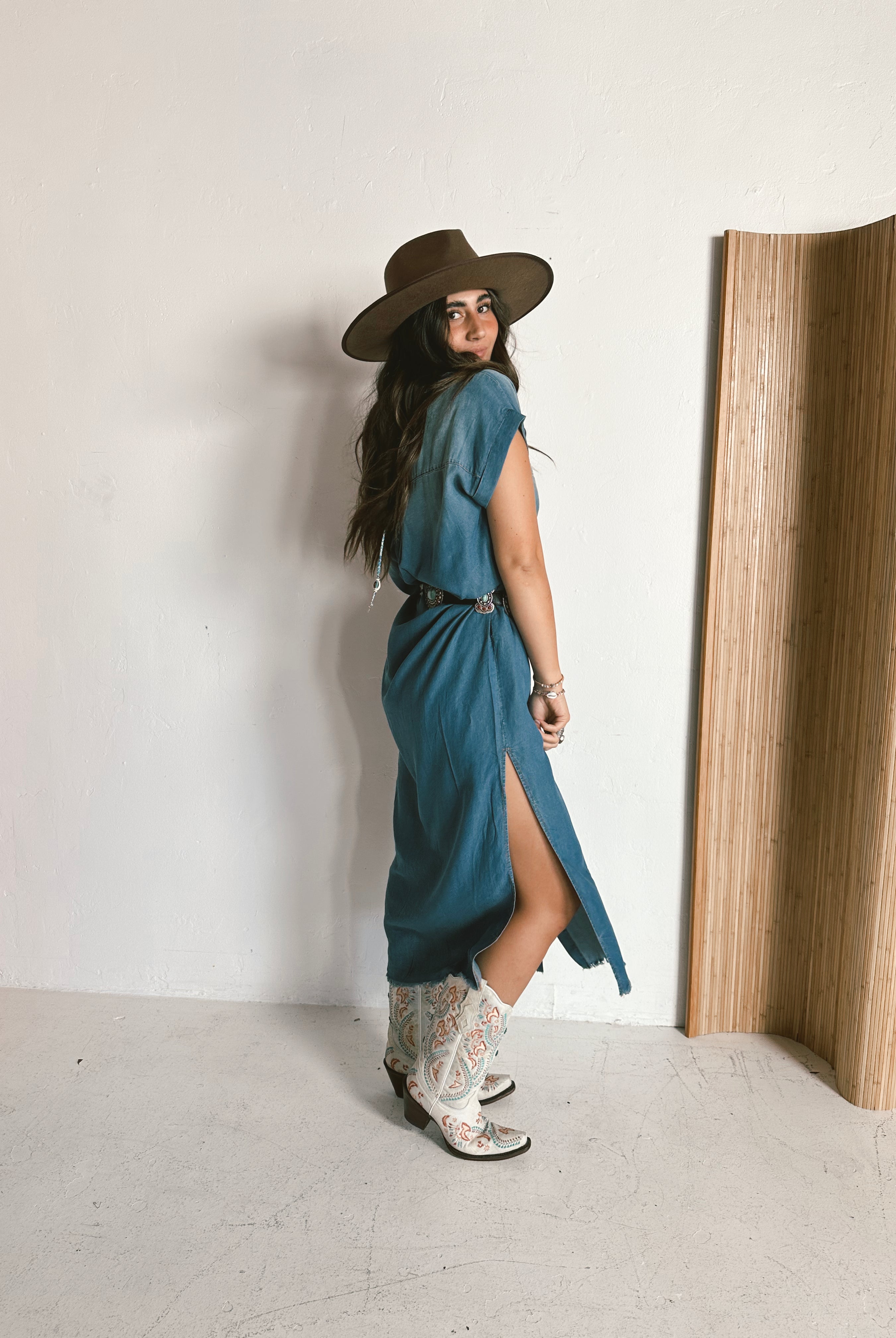 Darla Denim Dress-Golden Desert Boutique-Golden Desert Boutique, Women's Fashion and Accessories located in Surprise, AZ