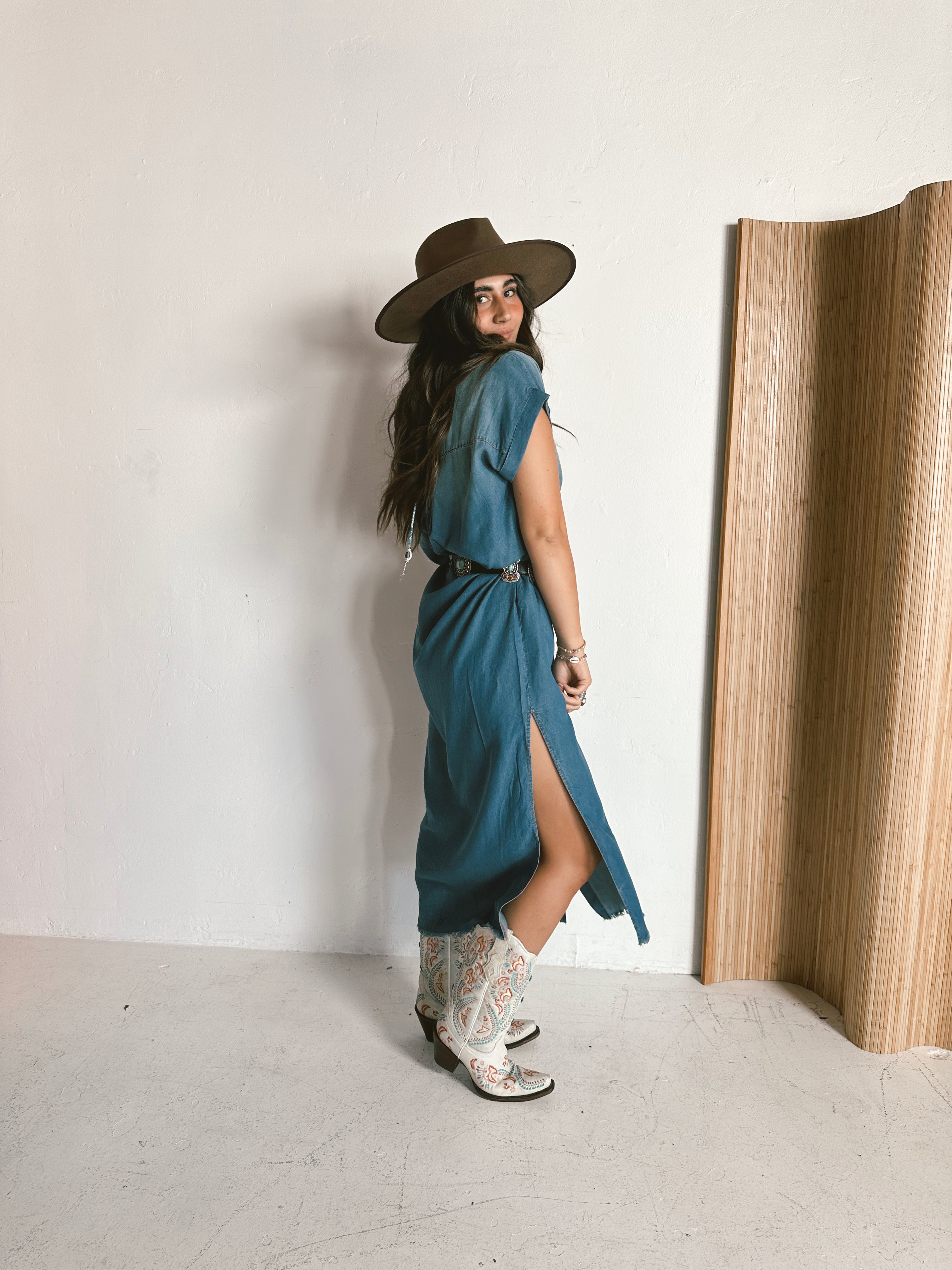Darla Denim Dress-Golden Desert Boutique-Golden Desert Boutique, Women's Fashion and Accessories located in Surprise, AZ