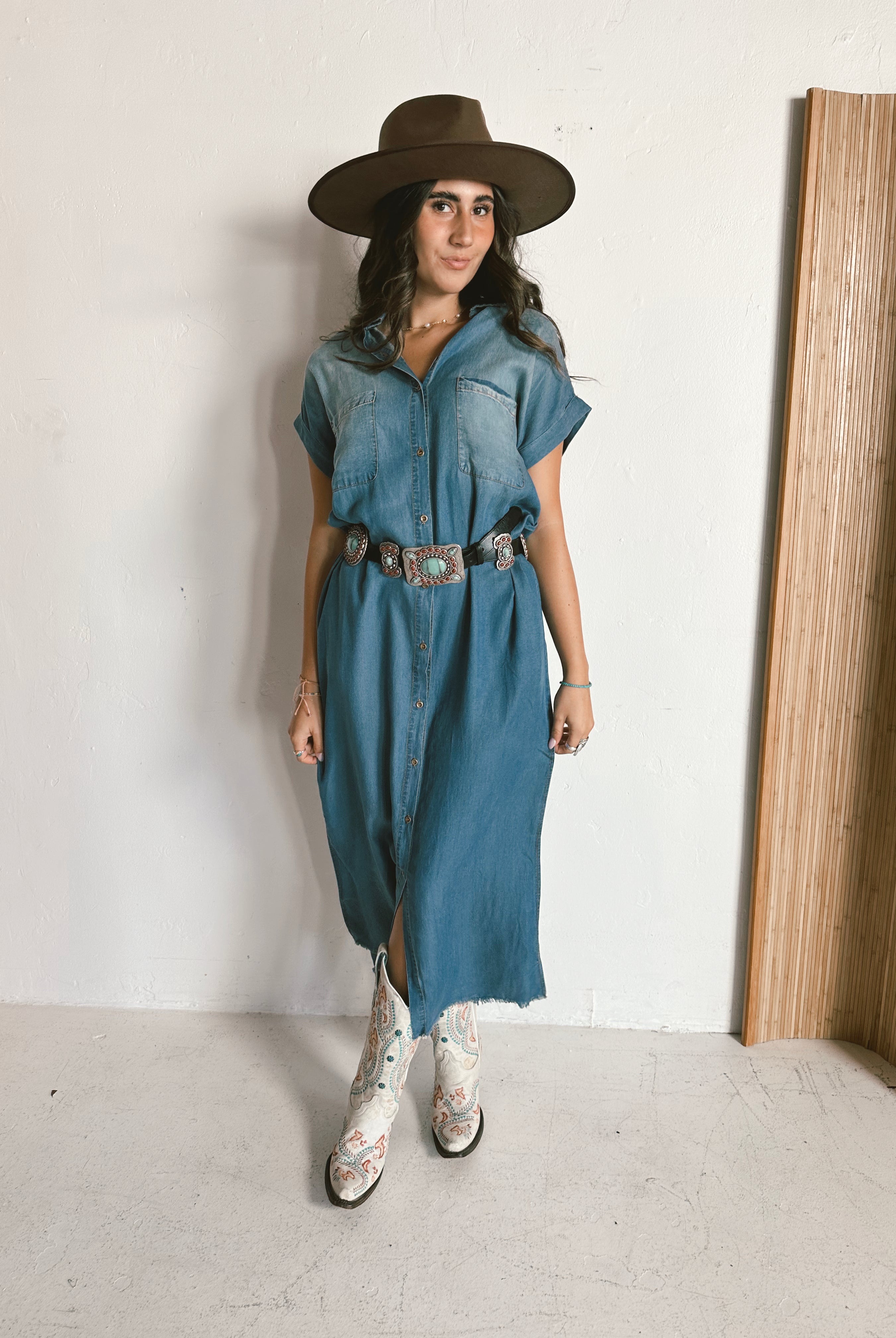 Darla Denim Dress-Golden Desert Boutique-Golden Desert Boutique, Women's Fashion and Accessories located in Surprise, AZ