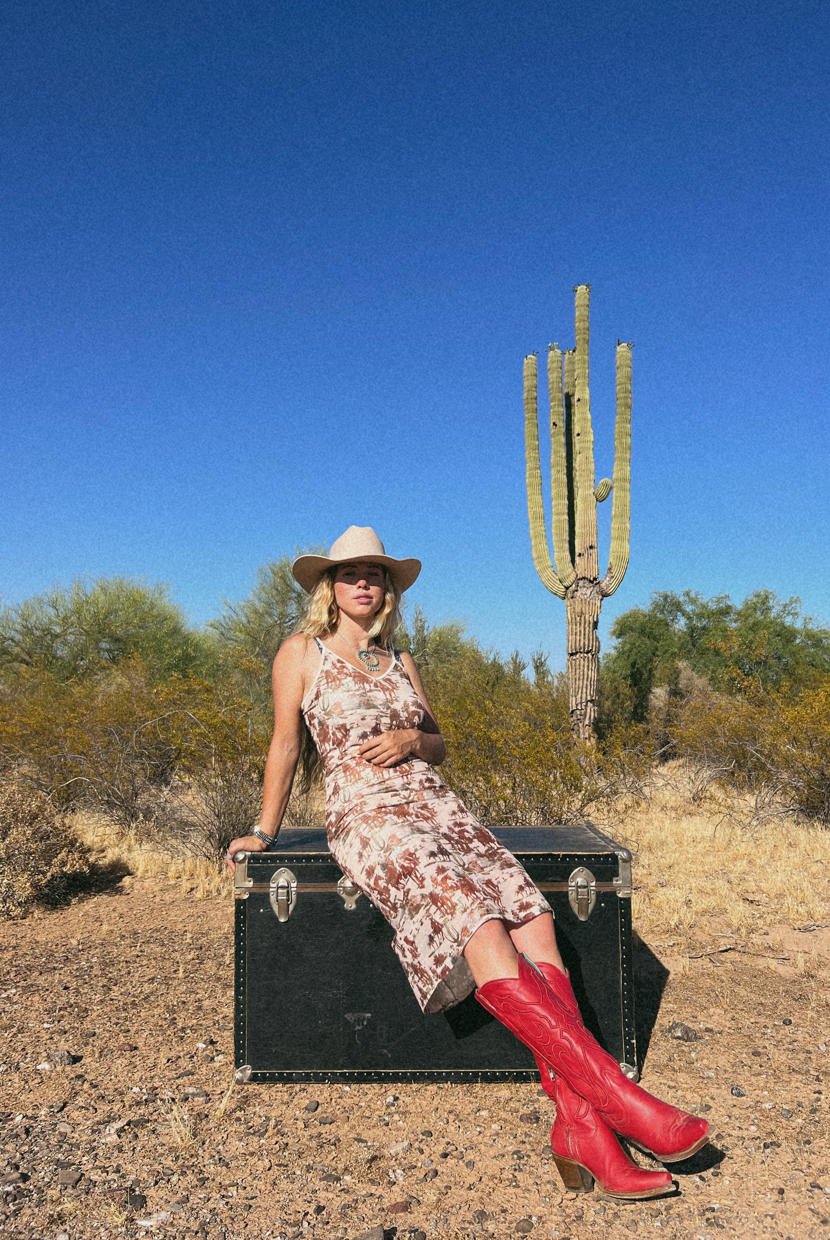 Giddy Up Cowgirl Midi Mesh Dress-Golden Desert Boutique-Golden Desert Boutique, Women's Fashion and Accessories located in Surprise, AZ