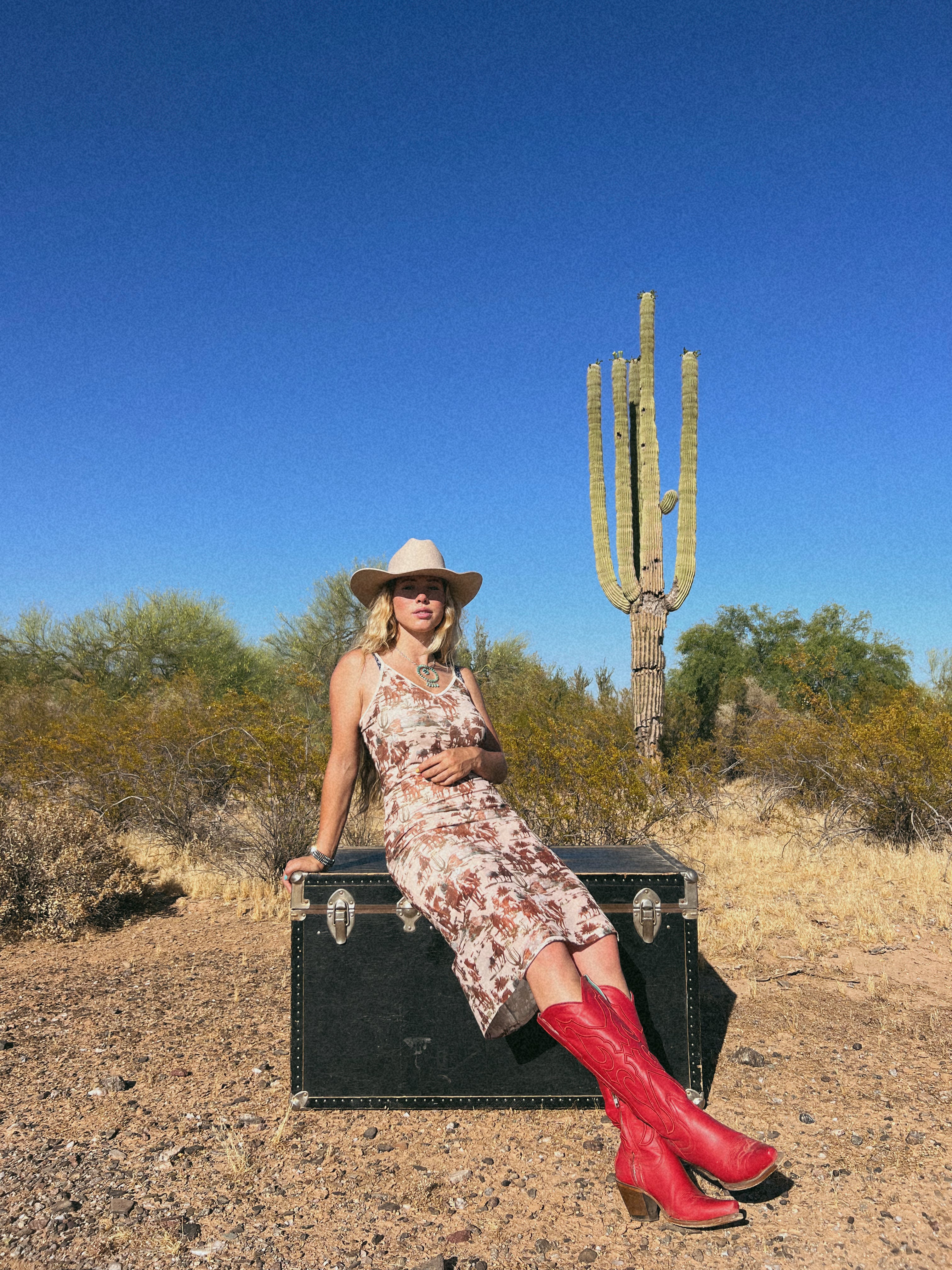 Giddy Up Cowgirl Midi Mesh Dress-Golden Desert Boutique-Golden Desert Boutique, Women's Fashion and Accessories located in Surprise, AZ