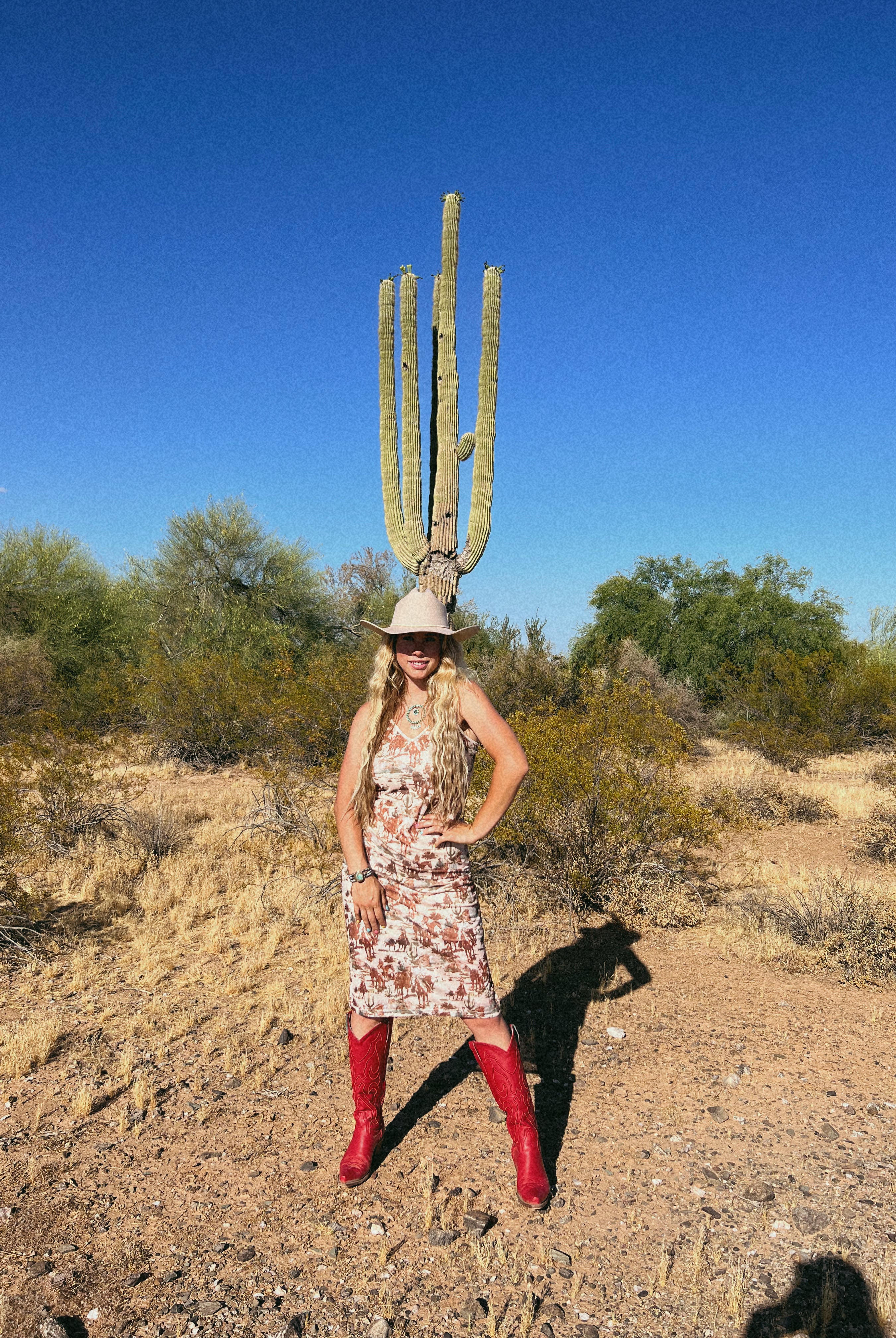 Giddy Up Cowgirl Midi Mesh Dress-Golden Desert Boutique-Golden Desert Boutique, Women's Fashion and Accessories located in Surprise, AZ