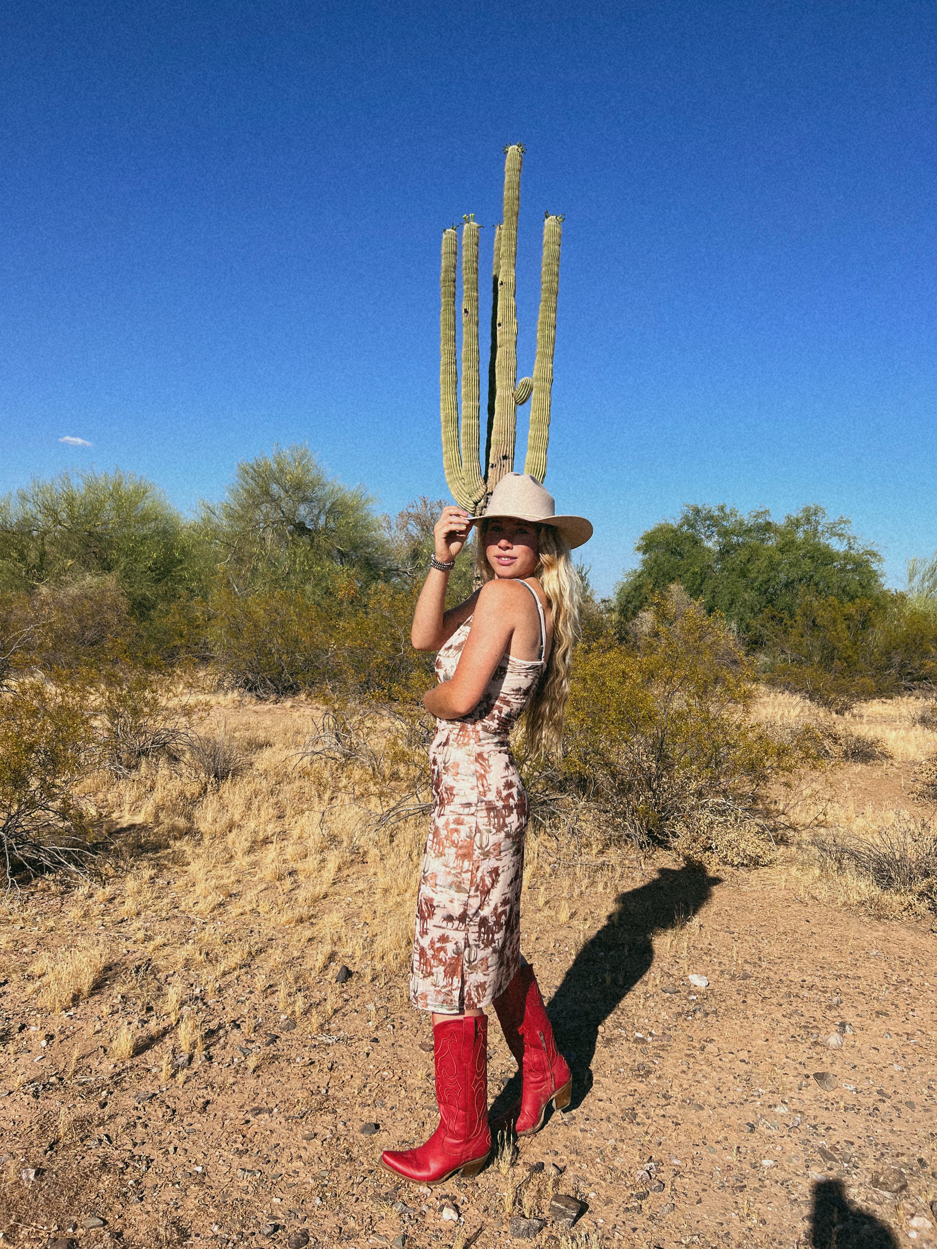 Giddy Up Cowgirl Midi Mesh Dress-Golden Desert Boutique-Golden Desert Boutique, Women's Fashion and Accessories located in Surprise, AZ