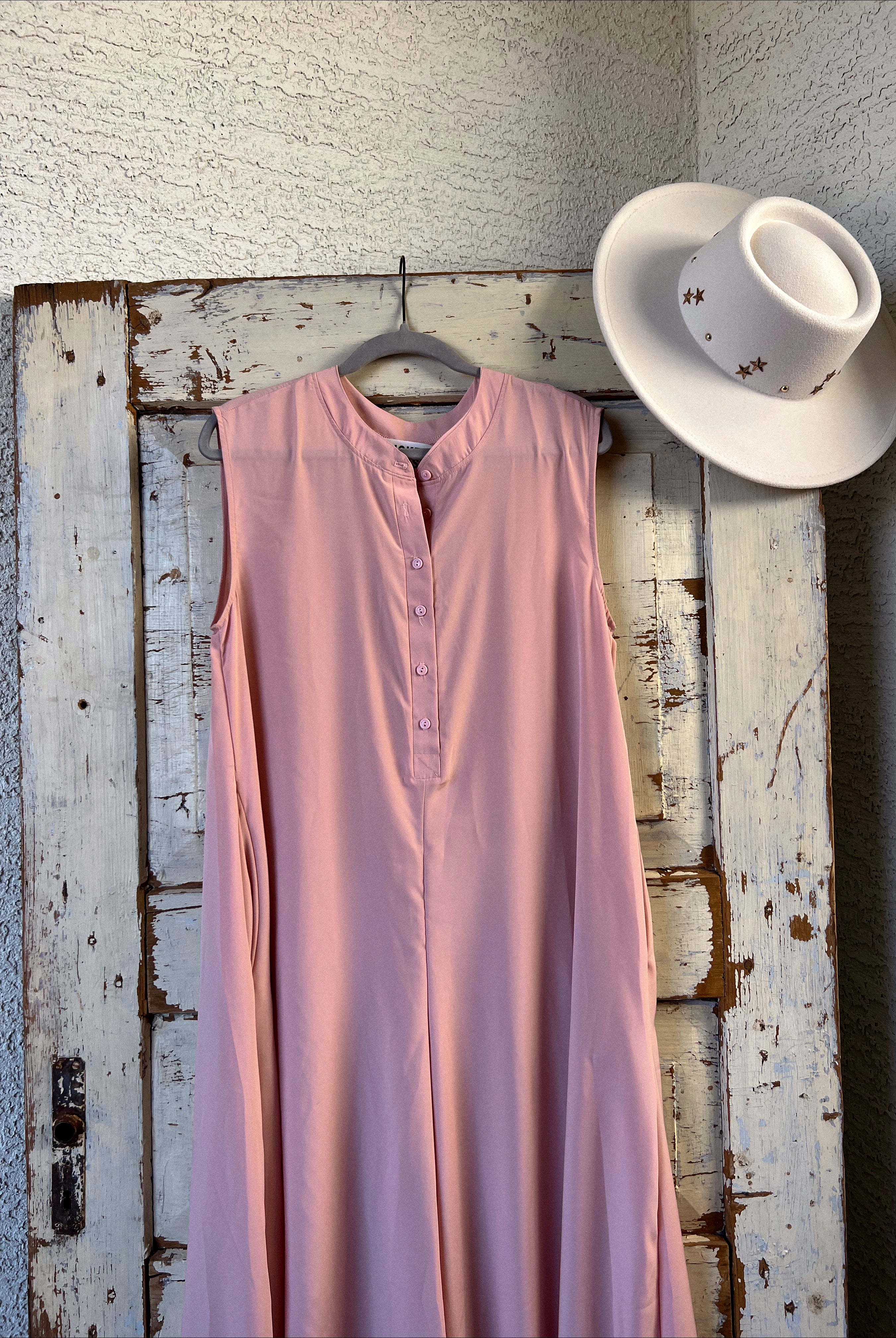 Blush Wide Leg Satin Pink Jumpsuit-Golden Desert Boutique-Golden Desert Boutique, Women's Fashion and Accessories located in Surprise, AZ